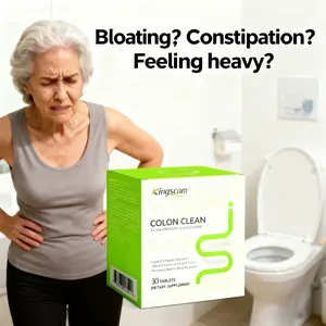 Kingscom Gut Wellness Cleansing Pills | Fast-Acting & Gentle | Plant-Based Herbal Adaptogen Blend | Starter Pack - Feel the Difference in 7 Day Gut Wellness Cleansing Pills | Fast Relief for Bloatings