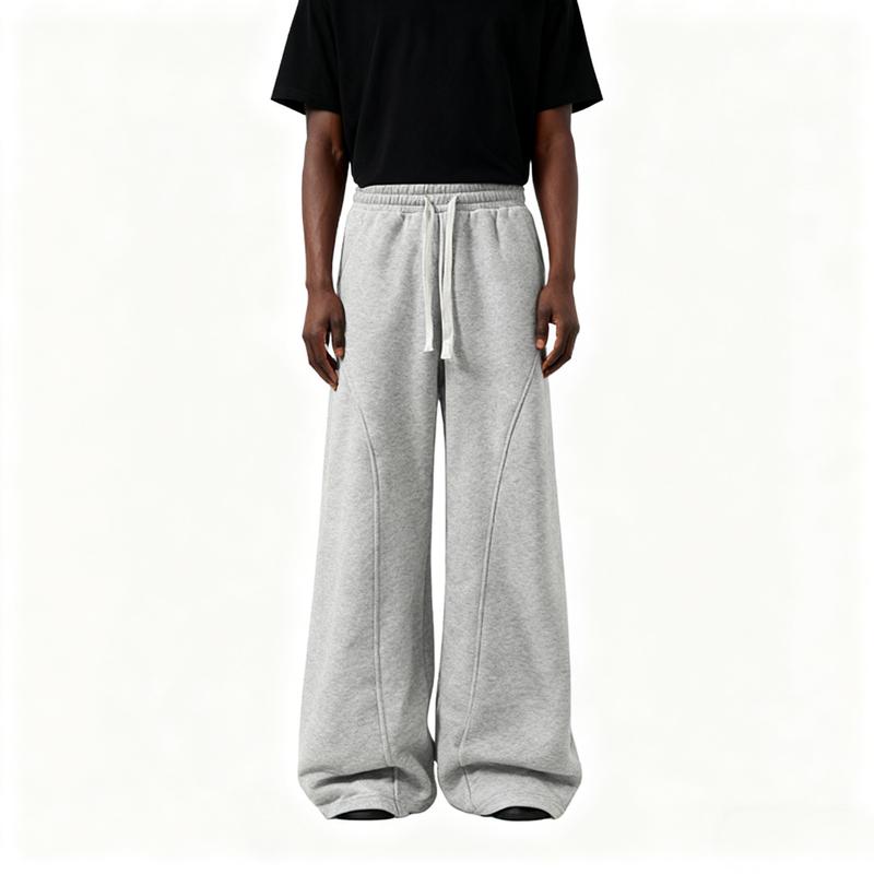 pants men sweatpants Men's Solid Thermal Lined Drawstring WaistPants,Casual Comfy Loose Fitting Trousers for Fall &Winter, Men's Bottoms for Daily Wear, Relaxed Fit, fleece sweatpants，school season