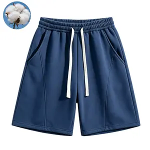 Men's Cotton Blend 7 Inch H-Fit Loose Sweat Shorts, Soft Breathable Anti Wrinkle Summer Casual Wear