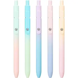 5PCS Colorful Rainbow Gel Pens with Comfort Grip - Ideal for Bible Journaling, Kids Gifts & Office Supplies