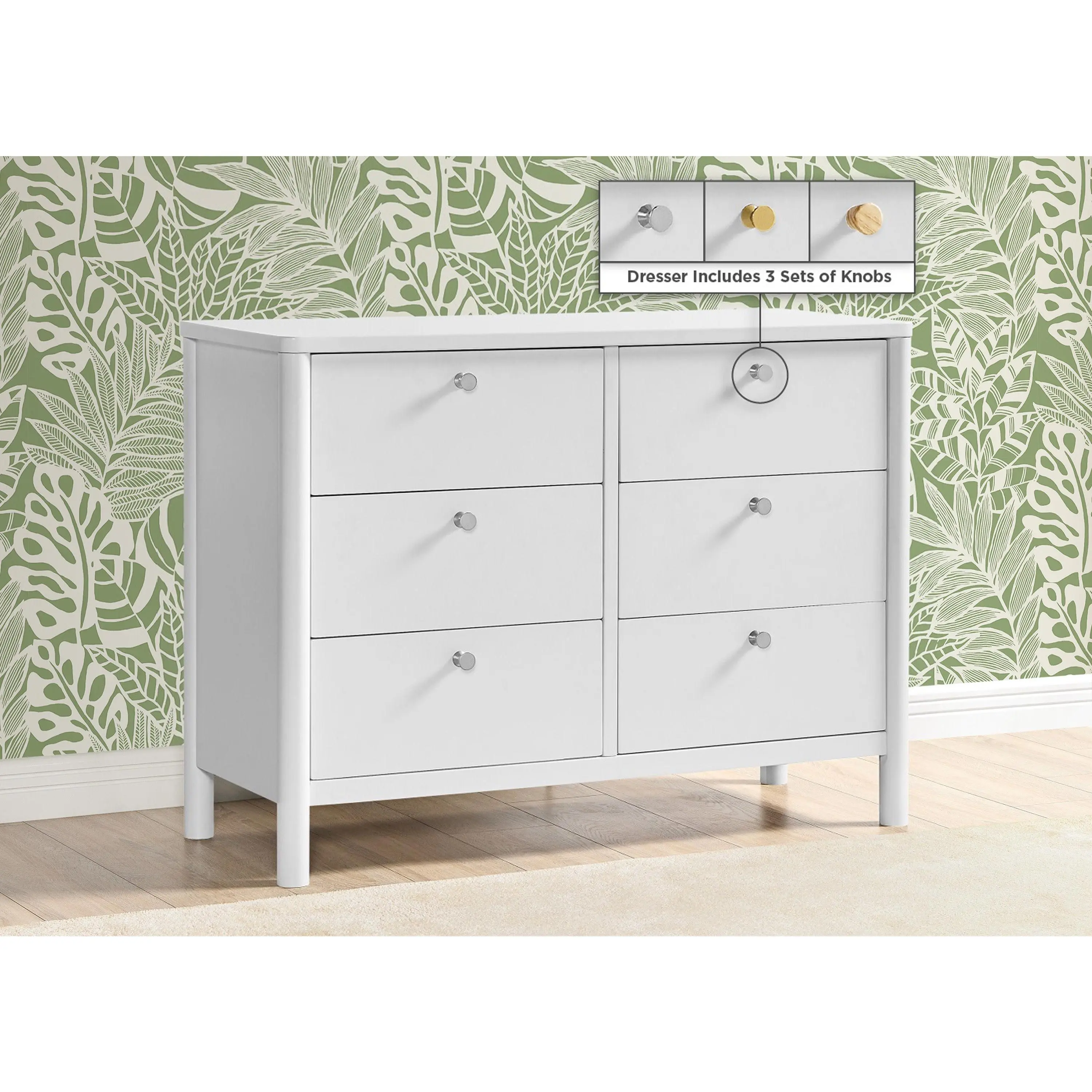 Brooks 6 Drawer Dresser with Interlocking Drawers