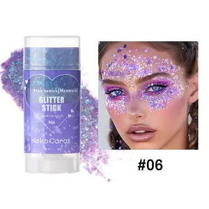 Glitter Stick, Red White Blue Shimmer Gel, Long Lasting Body Face Hair Shiny Makeup, Easy To Apply Patriotic Sparkle Cosmetic, Perfect for Independence Day Party Festival Holiday Daily Trendy Look summerwins