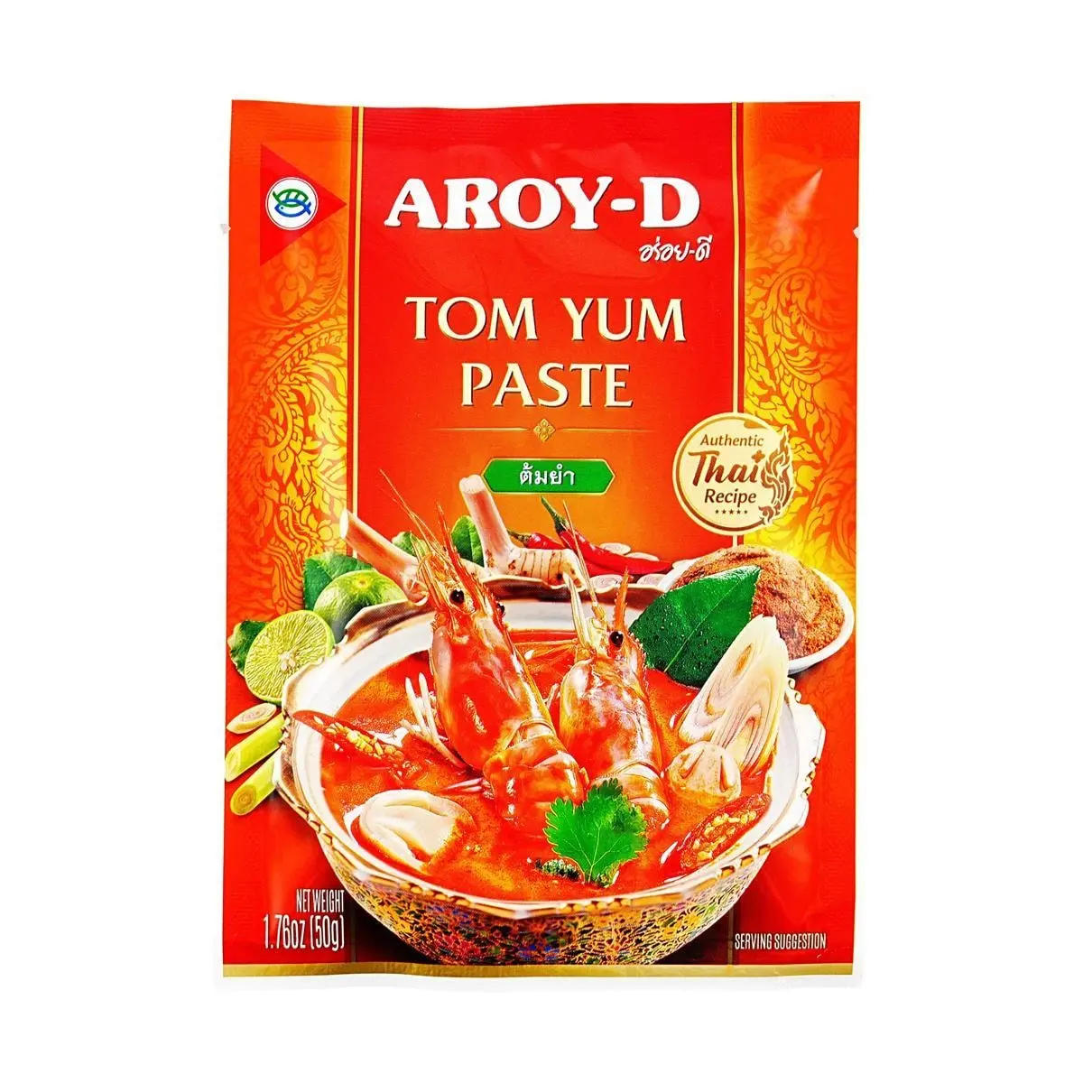 AROY-D Tom Yum Paste 50g - Authentic Thai Flavor Soup Base for Spicy Hot Pot & Stir-fry