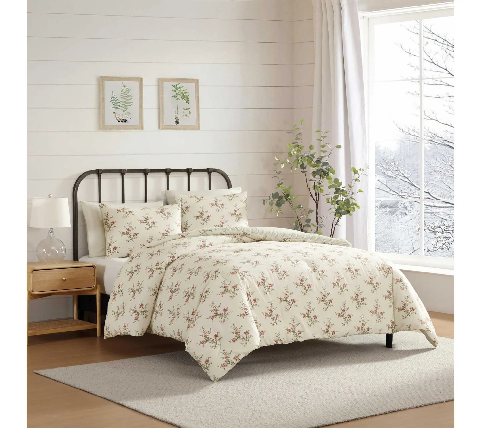 Laura Ashley Jessika Cotton Flannel King Comforter Set