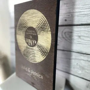 Wooden Vinyl Record Song Frame Wall-mounted