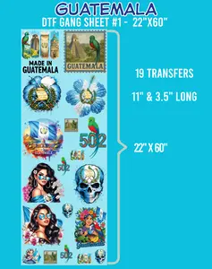 Guatemala DTF Gang Sheet #1 - 22"x60"