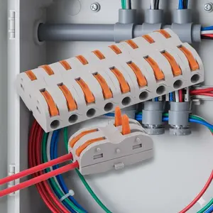 Push-In Wire Connectors, Durable Reliable Connectors for Quick Electrical Connections - DIY Electrical Tool Kit, Terminal Blocks for Home & Auto Wiring Projects, Easy & Secure.