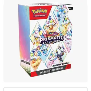 Pokémon Prismatic Evolutions Booster Bundle - Includes 6 Booster Packs - Features Unique Designs and Colorful Card Options