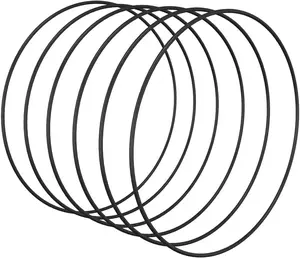 Worown 6 Pack Black Metal Hoops, 8 Inch Metal Rings for Making Wedding Wreath, Dream Catcher and Wall Hanging Crafts