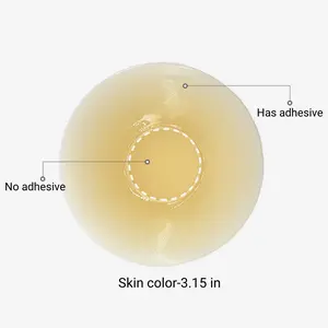 Sticky Circles Silicone Bra Inserts | Non-Toxic, Medical-Grade Adhesive-Free | Reusable for 10 Wears | Seamless Coverage & Comfortable Support Invisible Push-Up