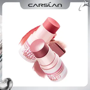 CARSLAN Sun Kissed Blush, Smooth Cream Blush Stick for Cheek, Lip, Longlasting Blendable Building Vegan Moisturizer Makeup for All Skin