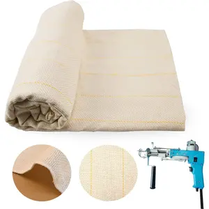 83" x 79" Upgraded Tufting Cloth with Overlocking Edges and Marked Lines | Large Monk's Cloth for Tufting Gun & Punch Needle | Tufting Fabric for Crafts, Punch Needle Projects