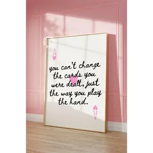 Trendy Wall Art Prints Retro Playing Card Wall Print Trendy Printable Art Pink Preppy Aesthetic Wall Decor Girly Digital Prints