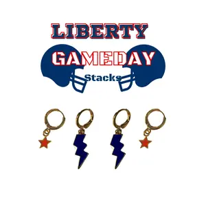 Liberty University Classic Gameday Earring Stack For Flames Game Day