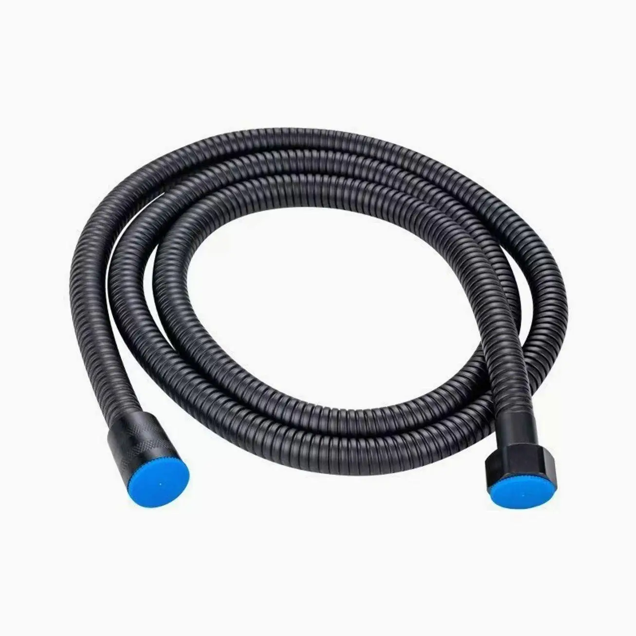 Shower Head Hose Replacement Stainless Steel Flexible Anti-Kink Water Pipe 1.5M Matte Black Bathroom Extension for Standard Fixtures