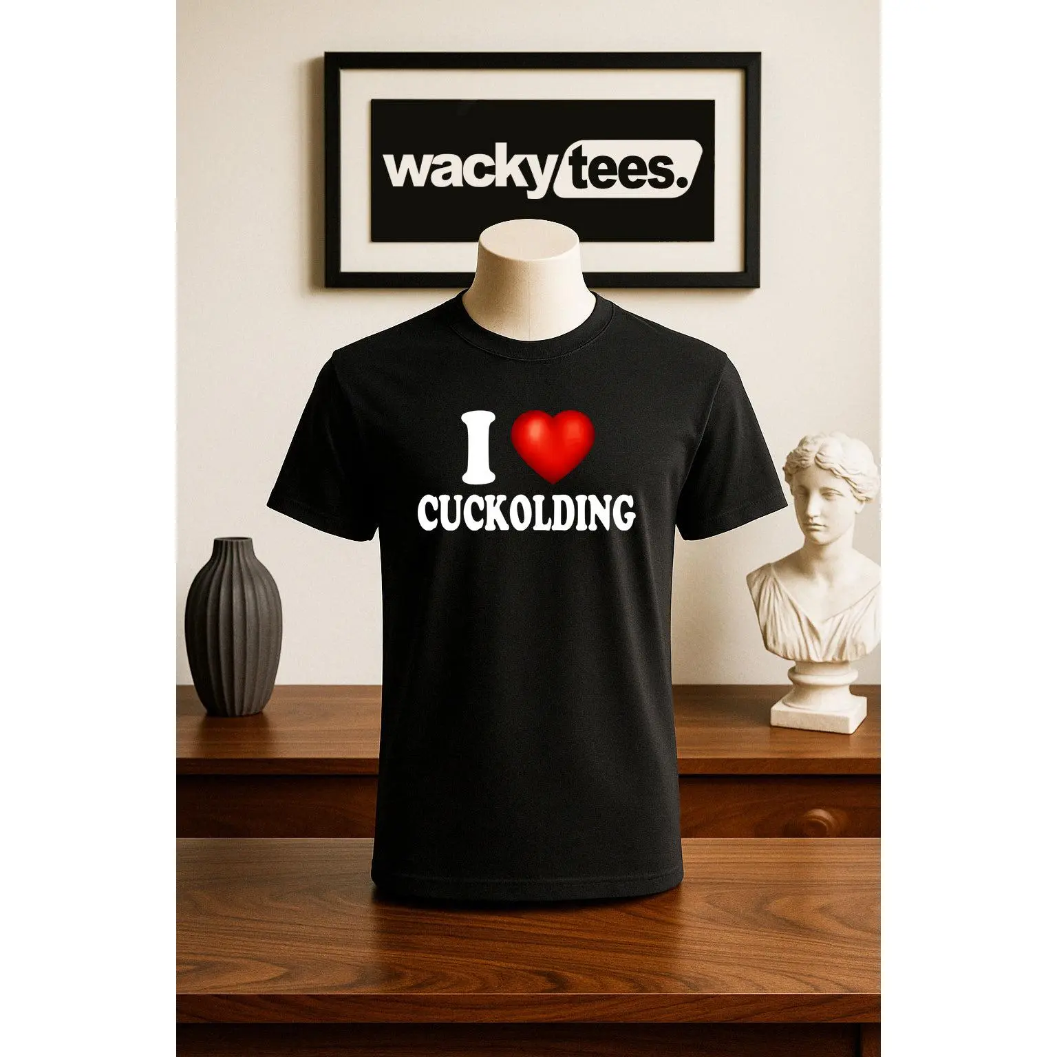 I Love Cuckolding I Heart Watching Funny Adult Humor Graphic Tee Shirt