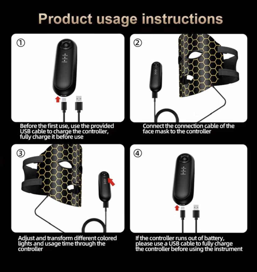 Red Light Therapy for Face Red Light Mask Infrared LED Mask Light 660nm & 850nm Near Infrared Light Therapy Mother's Day Gifts for Her