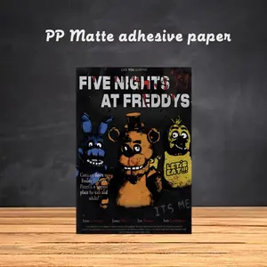 Cool Fnaf Popular Horror doll Games Poster Frameless poster pp Matte adhesive paper for Living room hallway bedroom
