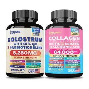 Vital Collagen & Colostrum Fusion - Highly Potent - Youthful Radiance - All in 1 Supplements - Made in USA Vital Collagen & Colostrum Fusion - Highly Potent - Youthful Radiance - All in 1 Supplements - Made in USA