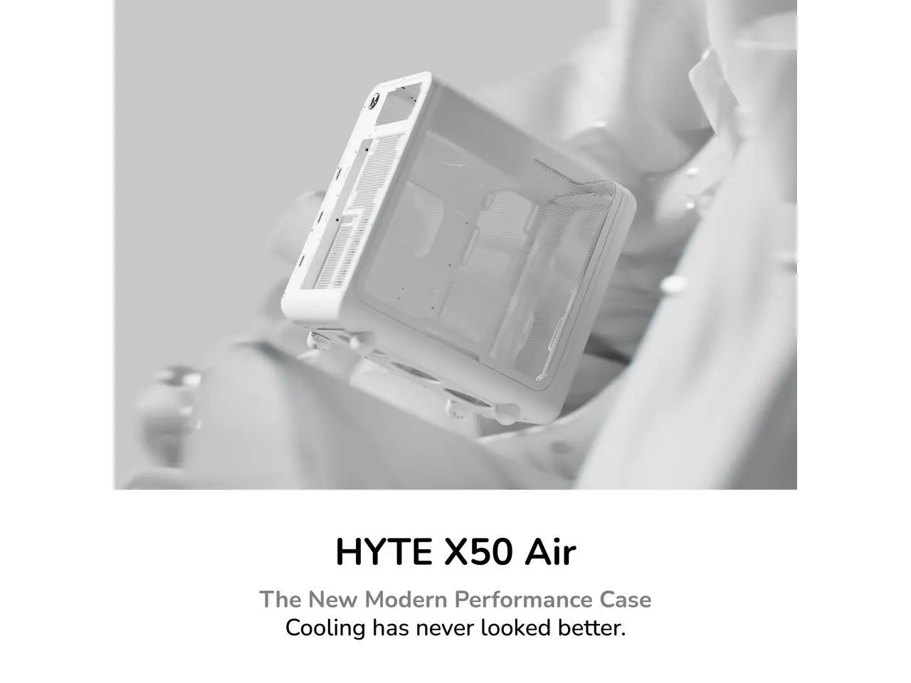 HYTE X50 Air Modern Performance ATX Mid-Tower PC Gaming Case - Snow White