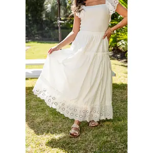 Hilltop Hour Eyelet Maxi Skirt - DU Deal