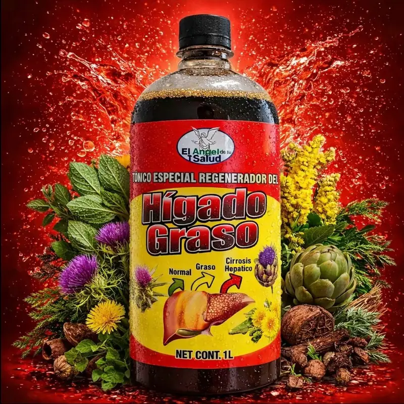 Hígado Grass Herbal Tonic 1L  (33.3 Fl Oz) | Powerful Botanical Blend with Milk Thistle, Boldo, Artichoke, Dragon’s Blood & Horsetail | Traditional Herbal Wellness Drink