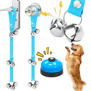 Pet Door Bell Leash Dog Outdoor Outing Alarm Bell Leash Pet Training Quick-Response Bell Toy with Sound