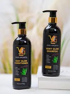 Vany Glow Shampoo & Conditioner Set – Hydrating & Nourishing Hair Care Duo for Soft, Smooth, Healthy-Looking Hair (2 x 470ml)