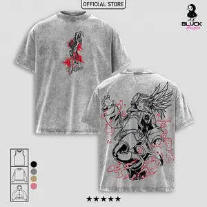 Riyo Reaper 'Akuta' Gachiakuta Anime Washed T-Shirt, Tanktop, Sweatshirt and Hoodie Oversize Unisex, Heavy Cotton Casual Streetwear Vintage Urban Outfit Fashion Clothes Top Anime Fans for Men and Women