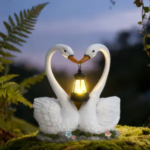 Solar Swan Garden Light, Realistic Animal Statue Outdoor Decor, Daytime Elegance Sculpture Night Lighting, Garden Lawn Landscape Ornament