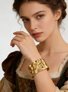 Women's Vintage Cuff Bangle, Elegant Minimalist Bangle, Fashionable Jewelry for Party, Daily Clothing Decor, Trendy All-match & Exquisite Jewelry for Birthday Gift