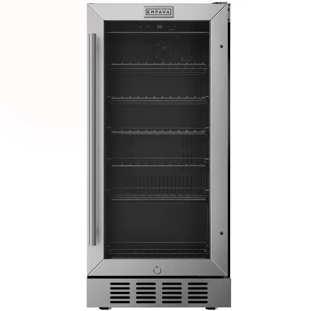 Empava 15 Inch Beverage Refrigerator with Glass Door 80 Cans Empava 15 Inch Beverage Refrigerator with Glass Door 80 Cans
