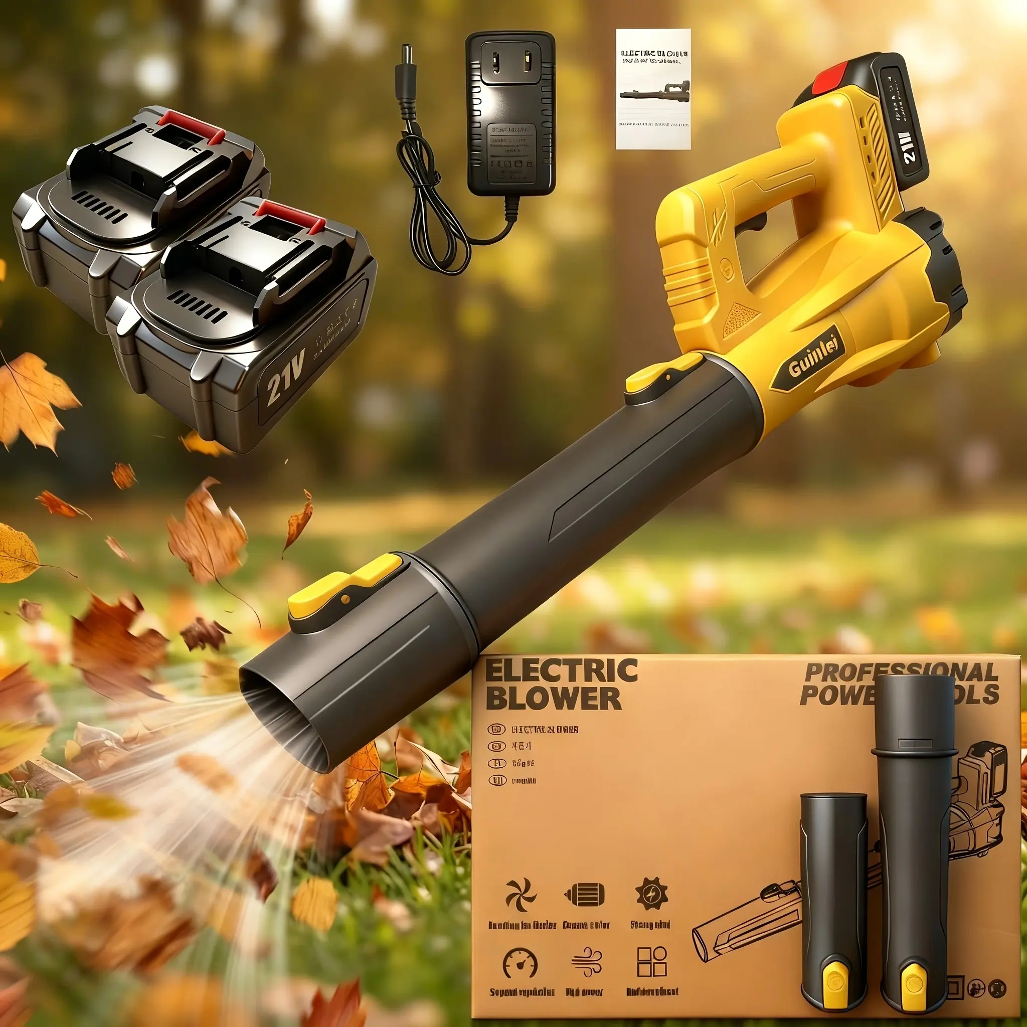 High Power Cordless Leaf Blower With High-Capacity Battery, 580CFM/160MPH, Extension Nozzle - Ergonomic Non-Slip Handle, Lightweight Design For Lawn Care, Yard, Snow, Pet Hair, Ideal Gift Father's Day Gift, Dust Removal, Leaf Clearing, Snow Removal