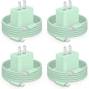 For iPhone 14 Charger Fast Charging, 4 Pack 20W Fast Charge with 6 FT USB C to Lightning Charger Cord Compatible with iP14 13 12 11 Pro Max,14 Plus,XR,