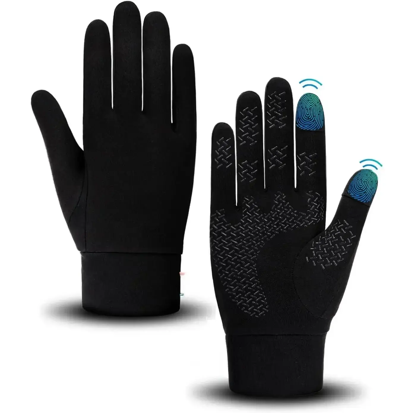 Lightweight Winter Gloves for Men Women, Warm Running Gloves Touchscreen Thermal Glove Liners for Cold Weather Driving, Cycling & Hiking, Non-Slip, Elastic Cuff, Stretchy, Durable