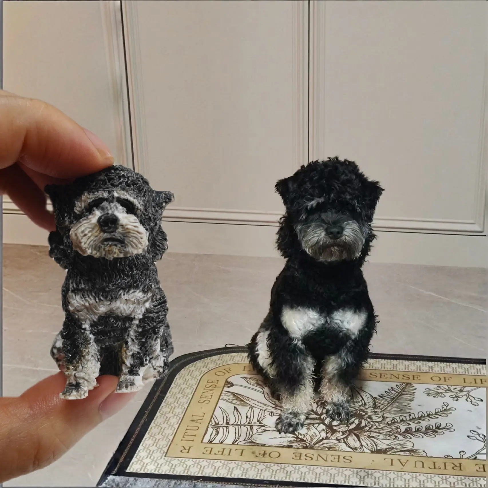 Custom Dog Wedding Cake Topper . Polymer Clay Pet Sculpture，Pet Birthday