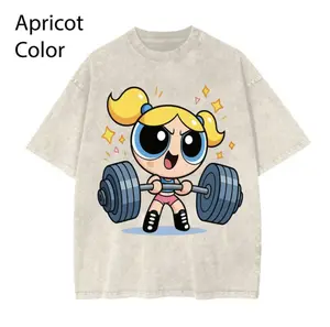 Bubleess #Powerpuffff Girls Gym 2025 Shirt, Y2K Shirt, Gym Shirt, Graphic Gym Shirt, Vintage Washed Tee Contton, Gym Shirt Women, For Men, Ful Size