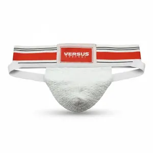 Redline Pocket Jock - White Jockstrap with Thick Supportive Waistband and Velcro Hidden Pocket for Performance and Everyday Wear