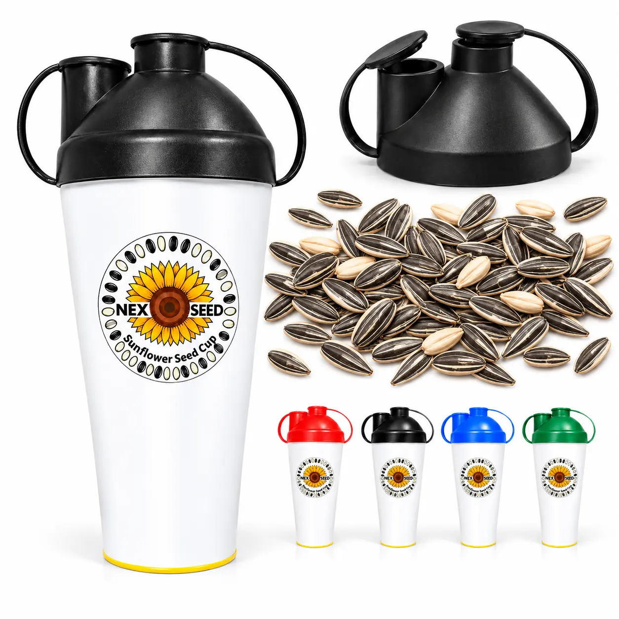 Sunflower Seed Snack Cup, 2027 New Reusable Seed & Shell Holder, Sunflower Seed Cup Spit In, Portable Outdoor Sports Travel Snack Container For Pumpkin Seeds Nuts Pistachios