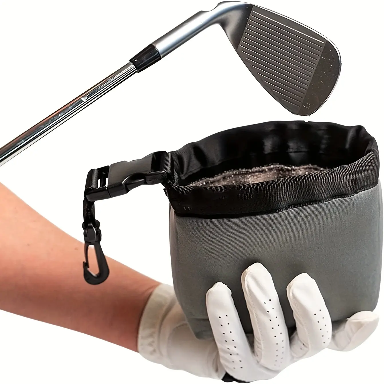 Club cleaner, golf club and golf cleaning bag, portable detachable cleaning bag, easy to clean, club wiping bag