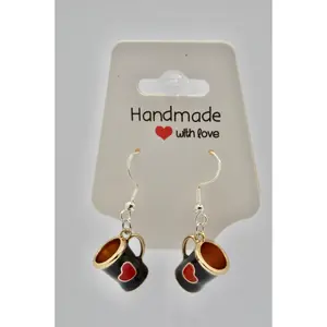 Coffee mug earrings