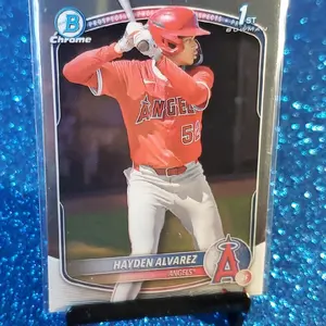 2025 Bowman Chrome Prospect Baseball #BCP-12 Prospect Hayden Alvarez 1st Angels