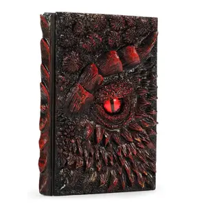 3D Dragon Eye Embossed Dragon Journal Writing Notebook for Man/Woman Handmade Travel Journal Dnd Notebook for Dragon Lovers Resin Engraving Notebook Blank Paper High-Quality Annular Resin Creative Gifts workbook journal
