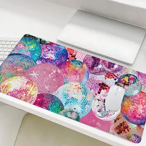 Colorful Disco Ball Pattern Mouse Pad, Rectangle Gaming Mouse Pad, Non-Slip Mousepad, Office Desk Keyboard Mouse Mat for Home Office Game