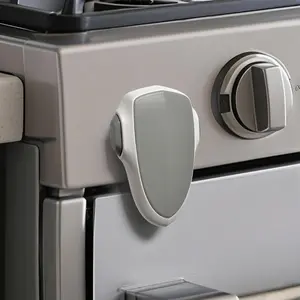 Child Proof Oven Lock Baby Safety Oven Door Lock for Toddlers no Tools Need or Drill Easy to Install (White)