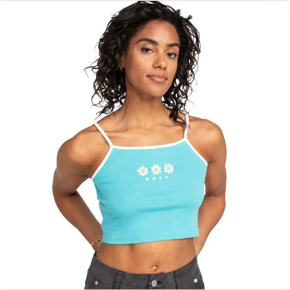 Roxy Vintage Cropped Tank Top - Maui Blue