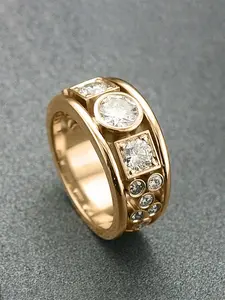 1 PC Gorgeous Cubic Zirconia Ring For Women Bridal Rings For Wedding Engagement Anniversary Party Band Jewelry Valentine's Day Gift Engagement Wedding Bands