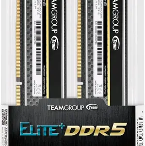 TEAMGROUP Elite Plus DDR5 16GB (2x8GB) 4800MHz PC5-38400 CL40 Unbuffered Non-ECC 1.1V UDIMM 288 Pin Desktop Memory Module Ram (Black) - TPBD516G4800HC40DC01