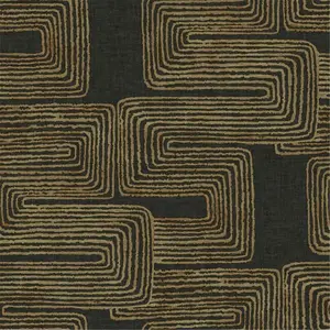 RoomMates  Zulu Signature Peel & Stick Wallpaper, Black & Gold