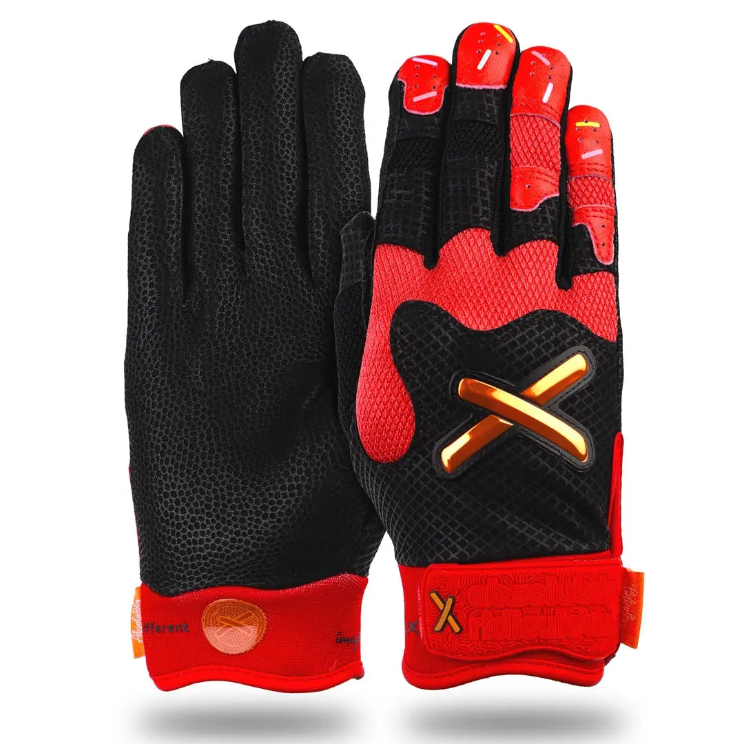 Cherry Blackout Ice Cream Full-Finger Sports Gloves, Glove Wallet Duo for Sports & Outdoor Activities